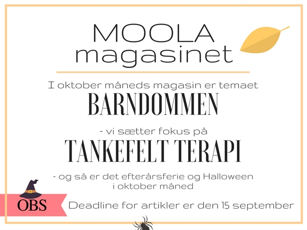 Hvad kan du vente dig af MOOLA magasinet i oktober