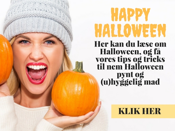 Her kan du læse om Halloween, og få vores tips og tricks til nem Halloween pynt og (u)hyggelig mad - klik her