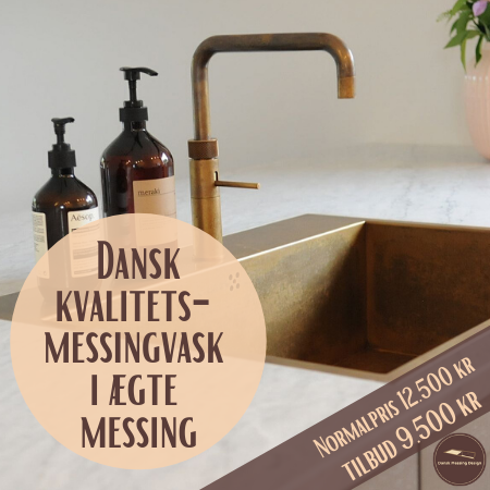 Dansk kvalitets- messingvask i ægte messing