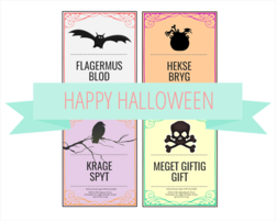 Halloween etiketter lige til at printe til dig fra MOOLA