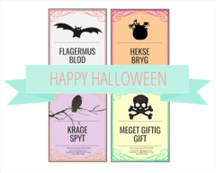Halloween etiketter lige til at printe til dig fra MOOLA