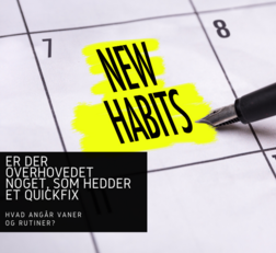 Er der overhovedet noget, som hedder et quickfix, hvad angår vaner og rutiner? Artikel af Esther Økær